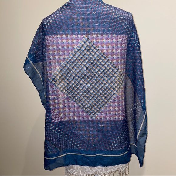 Accessories - EUC Metallic Vintage ‘60s ‘70s Style Sheer Scarf